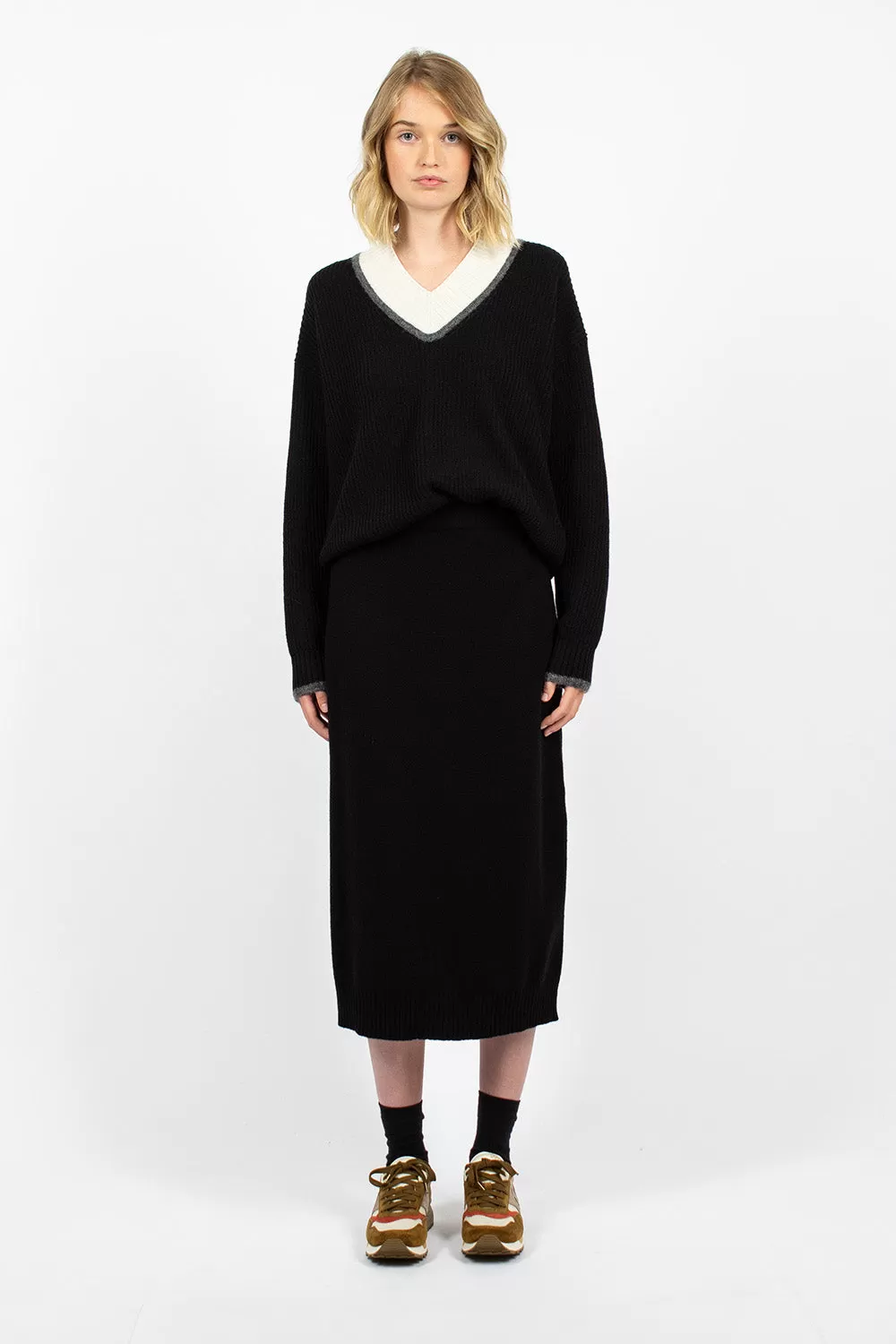 Ribbed Skirt Cashmere Blend