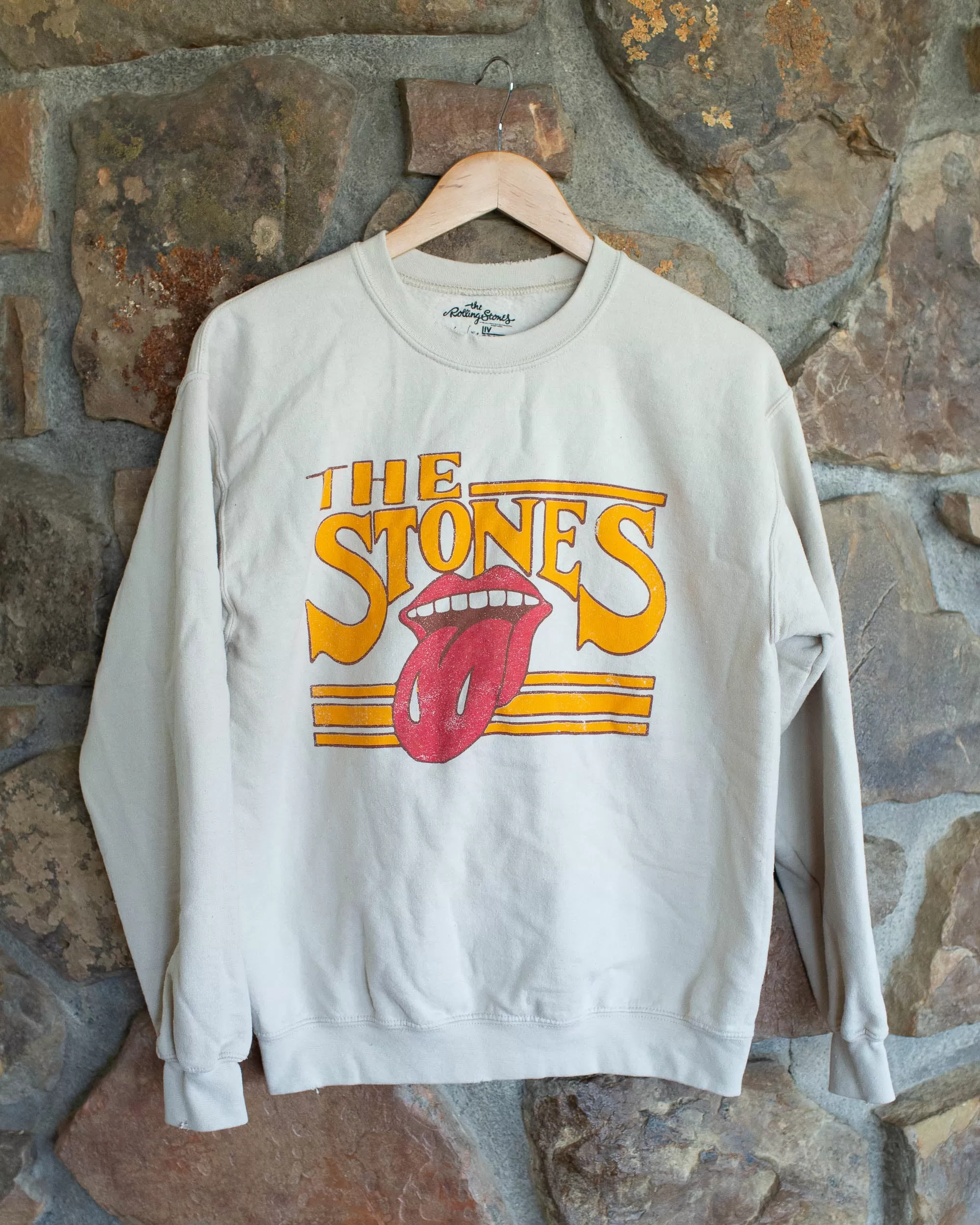 Rolling Stones Stoned Sand Thrifted Sweatshirt