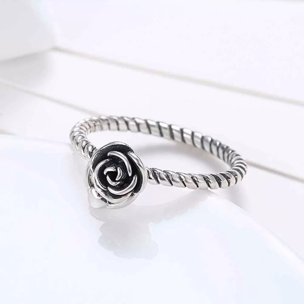 Sterling Silver Ring Roses Rings