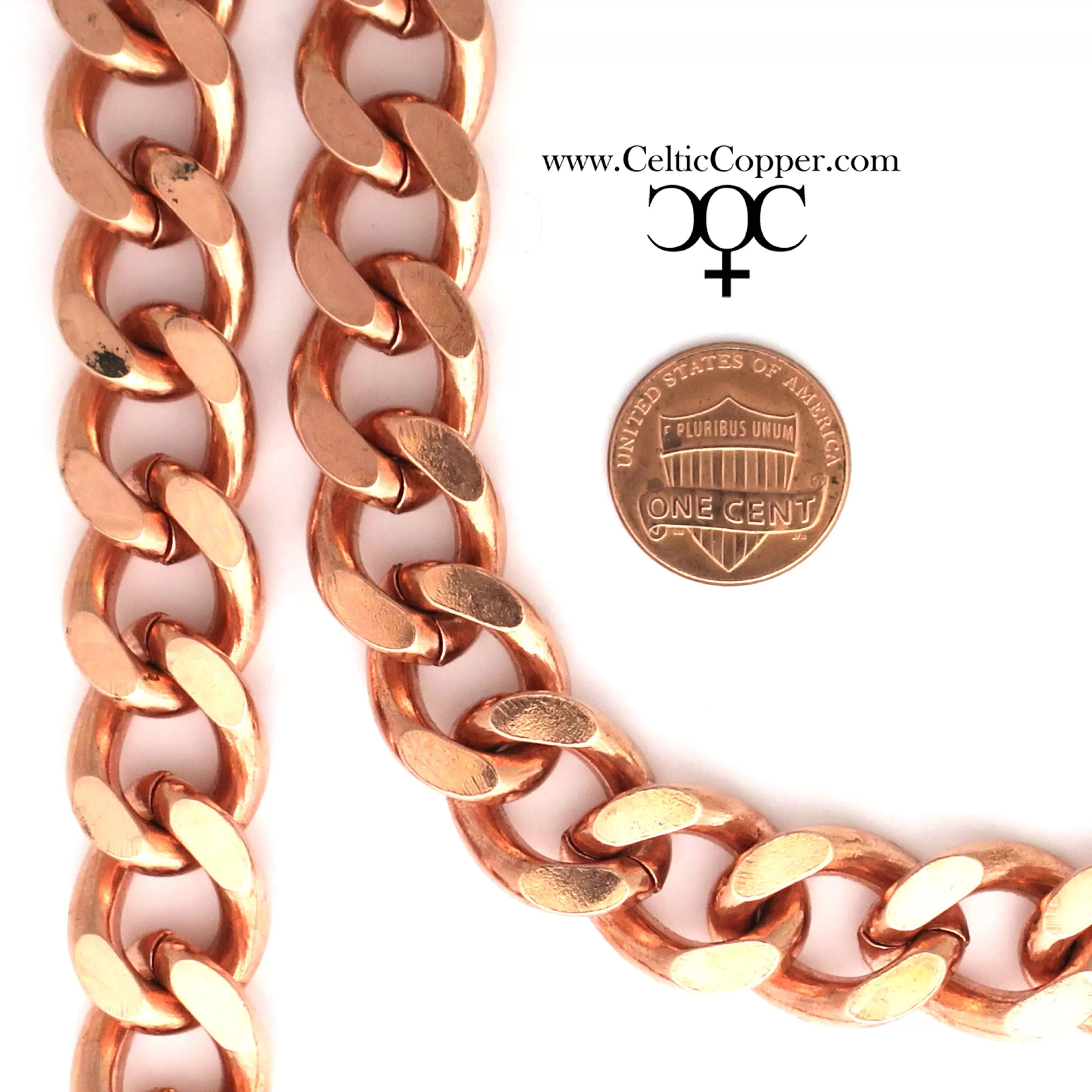 Super Chunky 16mm Copper Necklace Chain NC162  Copper Curb Chain Necklace Men's 18 Inch Chain