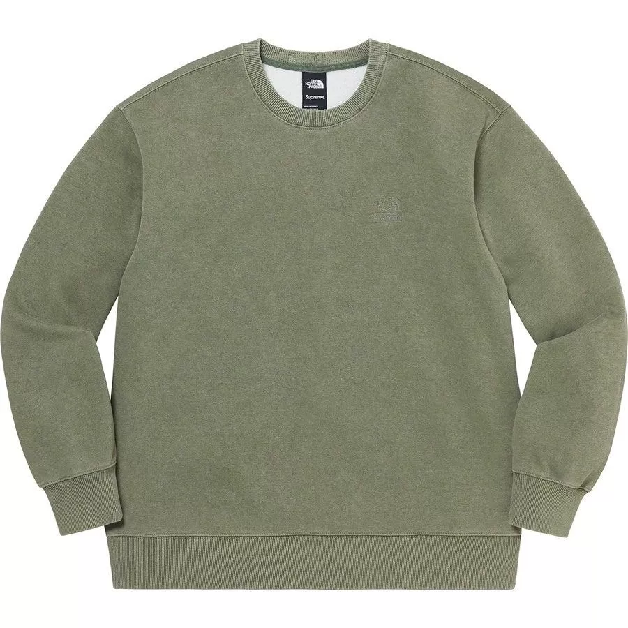 Supreme/The North Face Pigment Printed Crewneck (Olive)