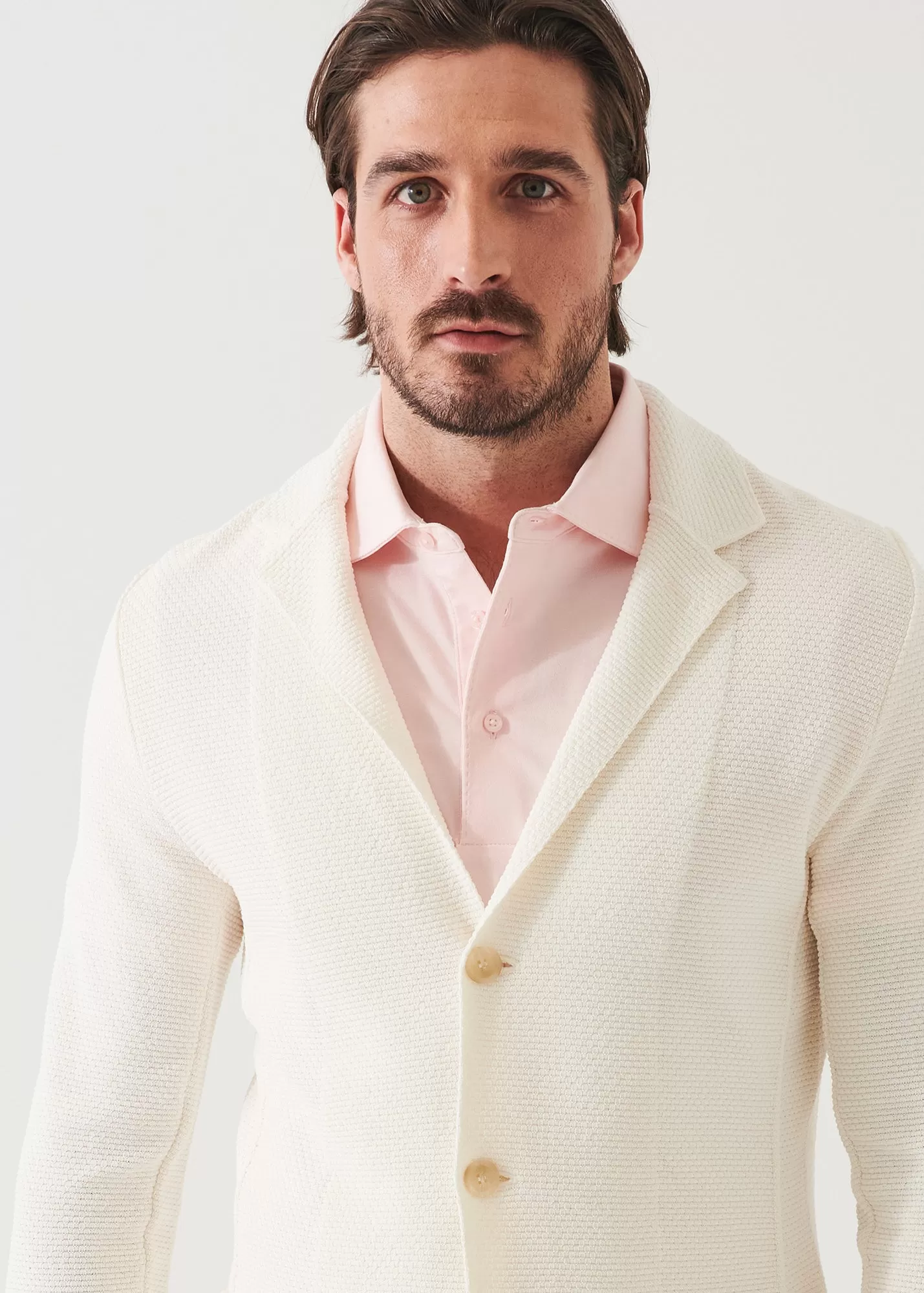 TEXTURED STITCH COTTON BLAZER