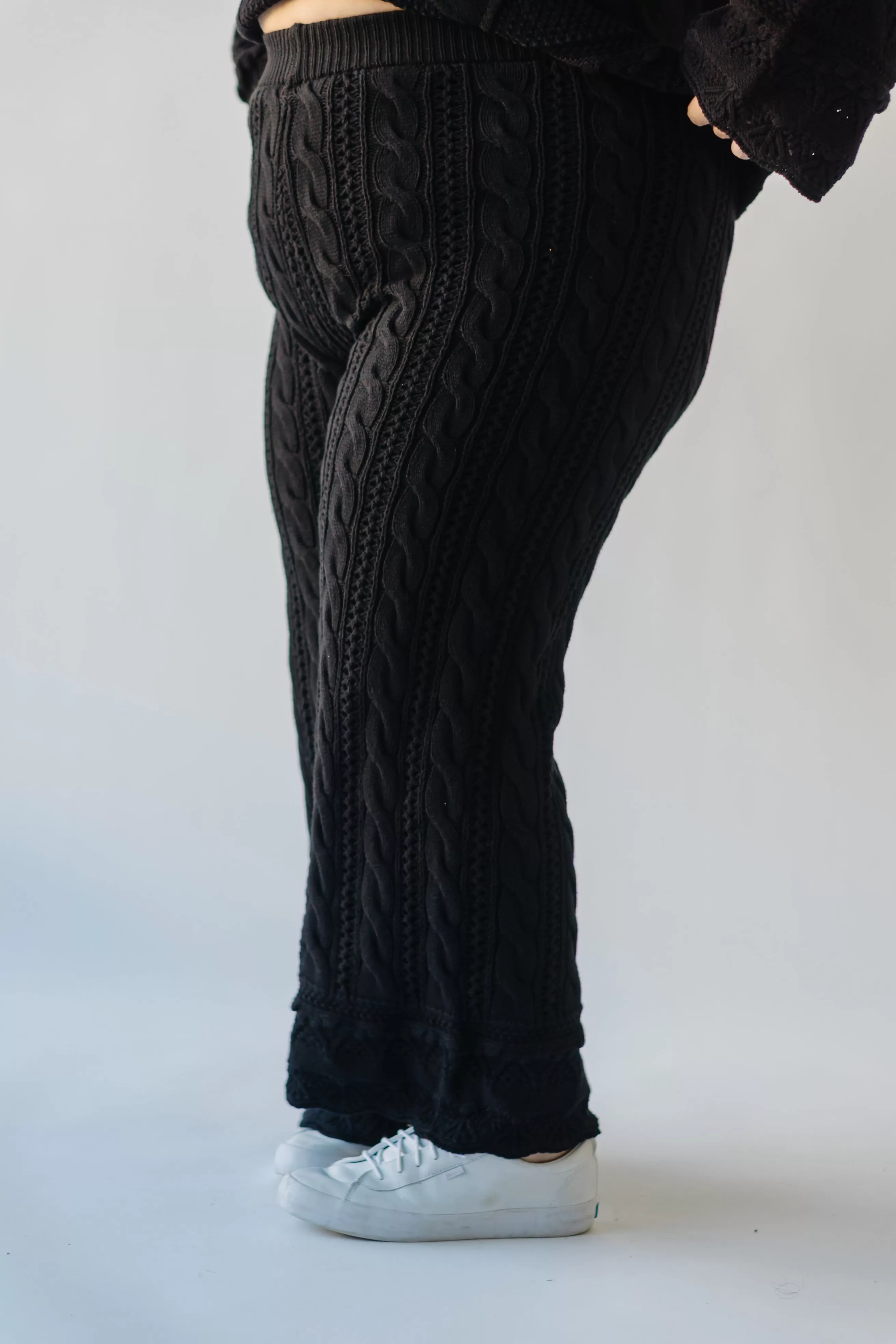 The Grint Knit Straight Leg Pant in Black