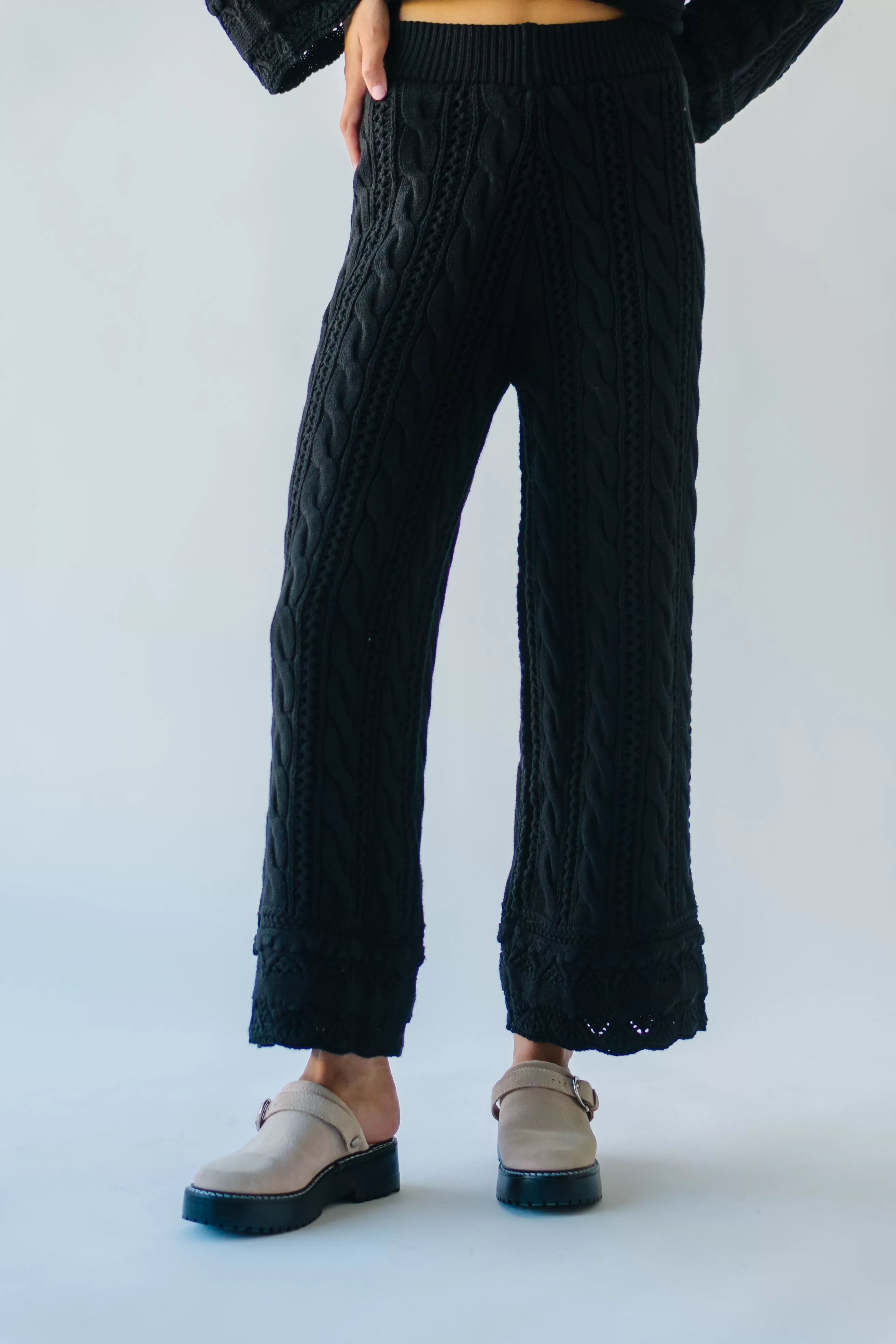 The Grint Knit Straight Leg Pant in Black