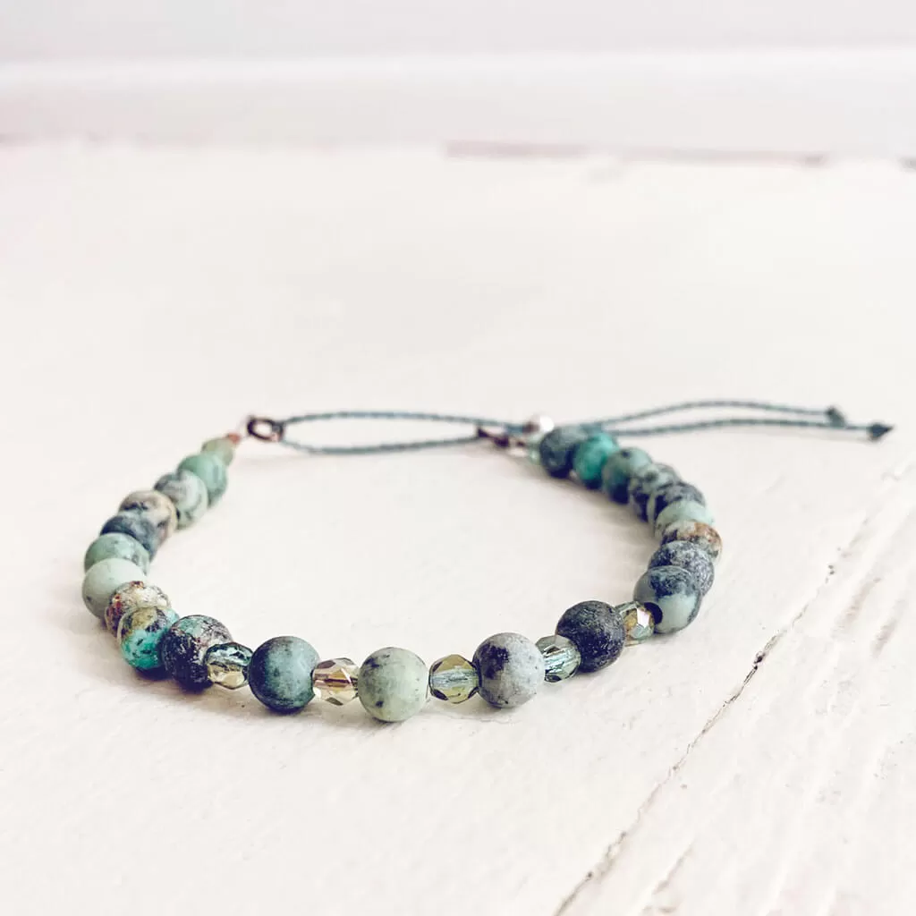 tiny treasure // mini gemstone bead stacker bracelet