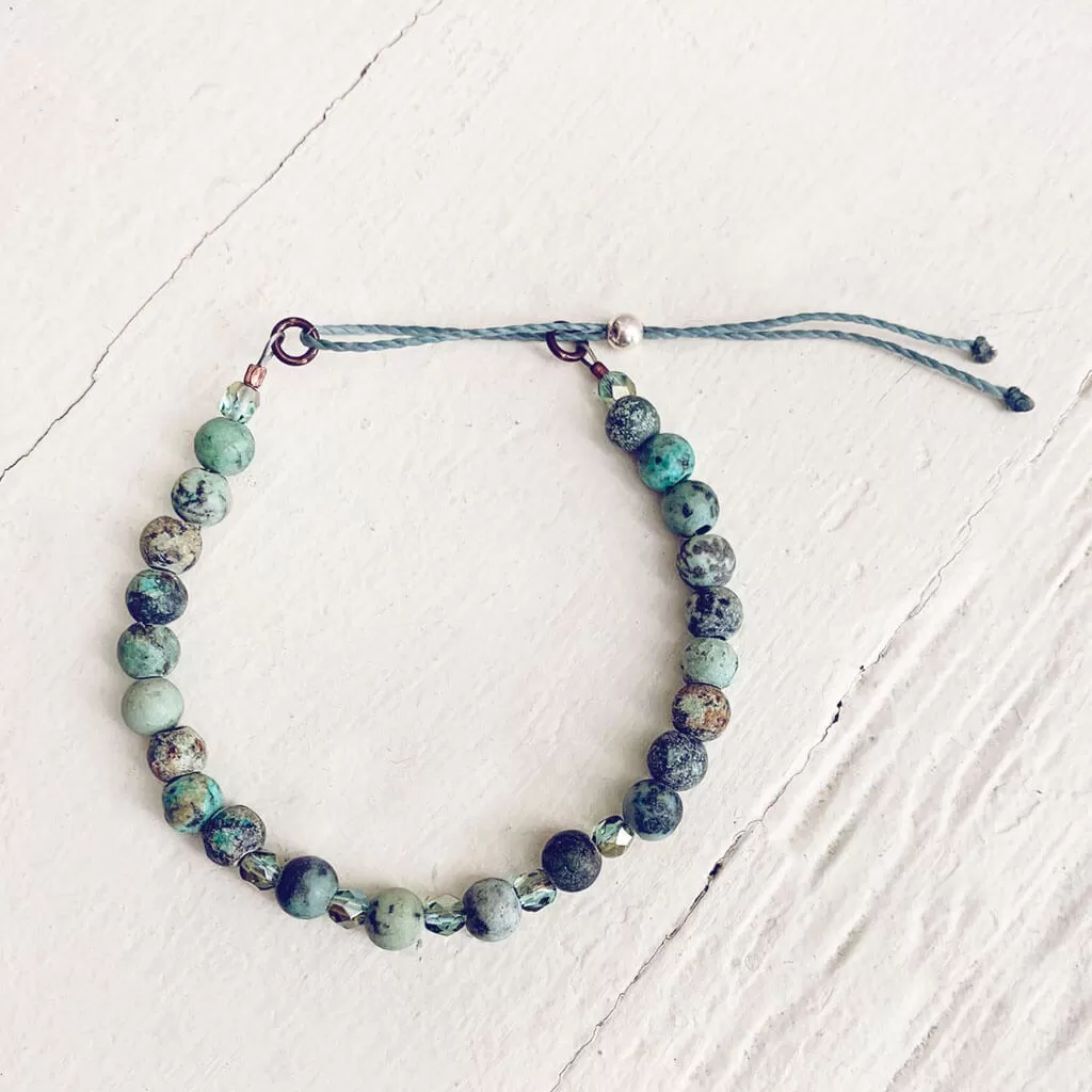 tiny treasure // mini gemstone bead stacker bracelet