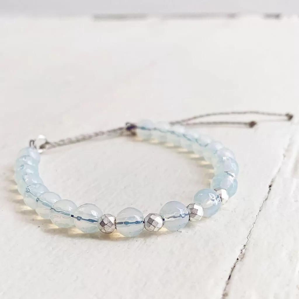 tiny treasure // mini gemstone bead stacker bracelet