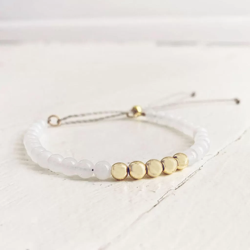 tiny treasure // mini gemstone bead stacker bracelet