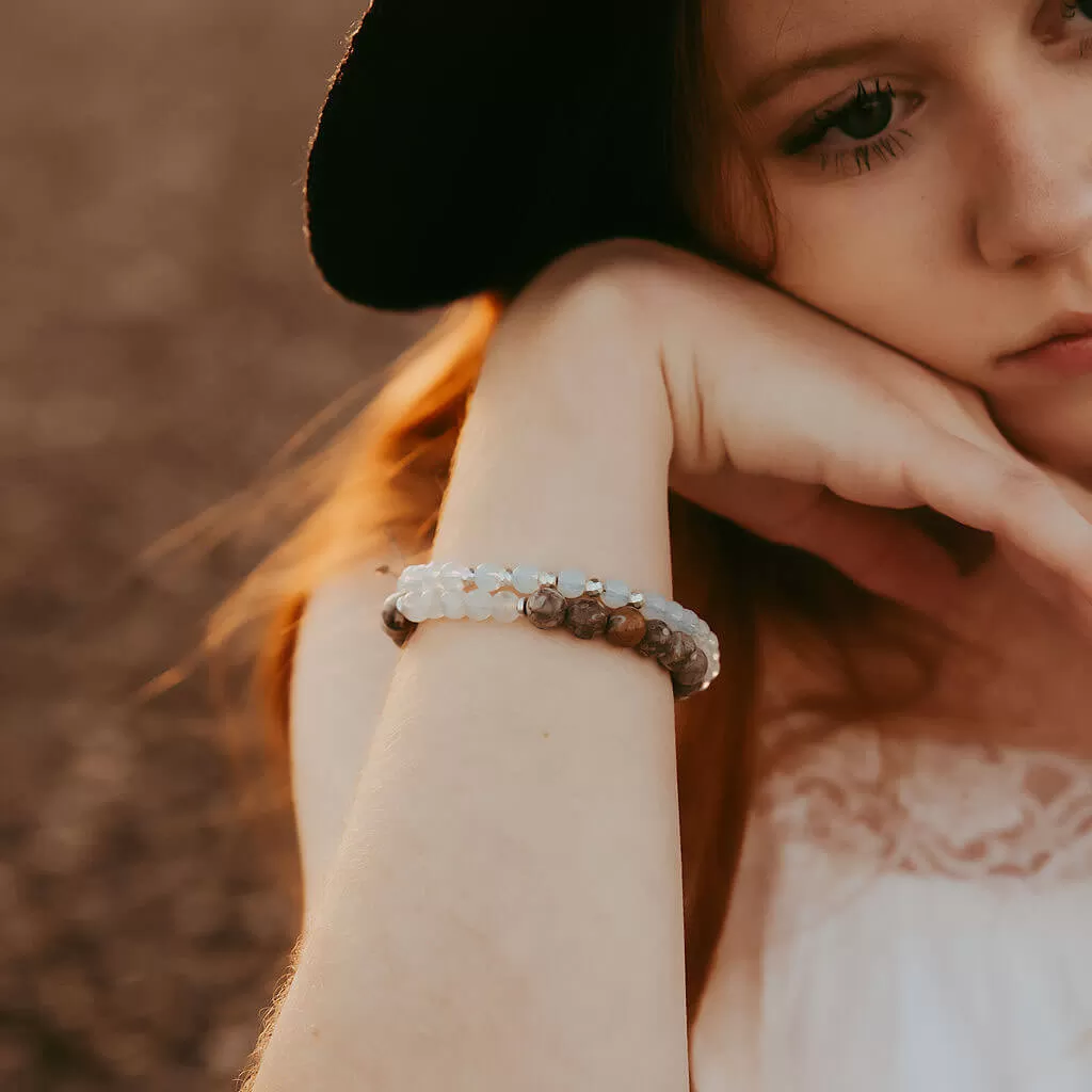 tiny treasure // mini gemstone bead stacker bracelet