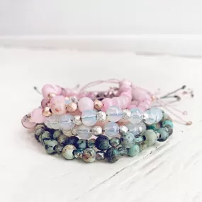 tiny treasure // mini gemstone bead stacker bracelet