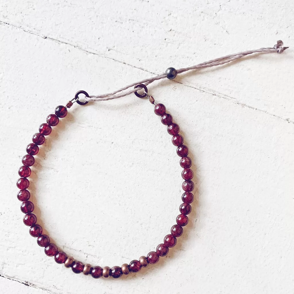 tiny treasure // mini gemstone bead stacker bracelet