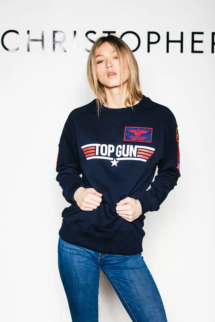 TOP GUN Unisex Logo Sweatshirt - NAVY