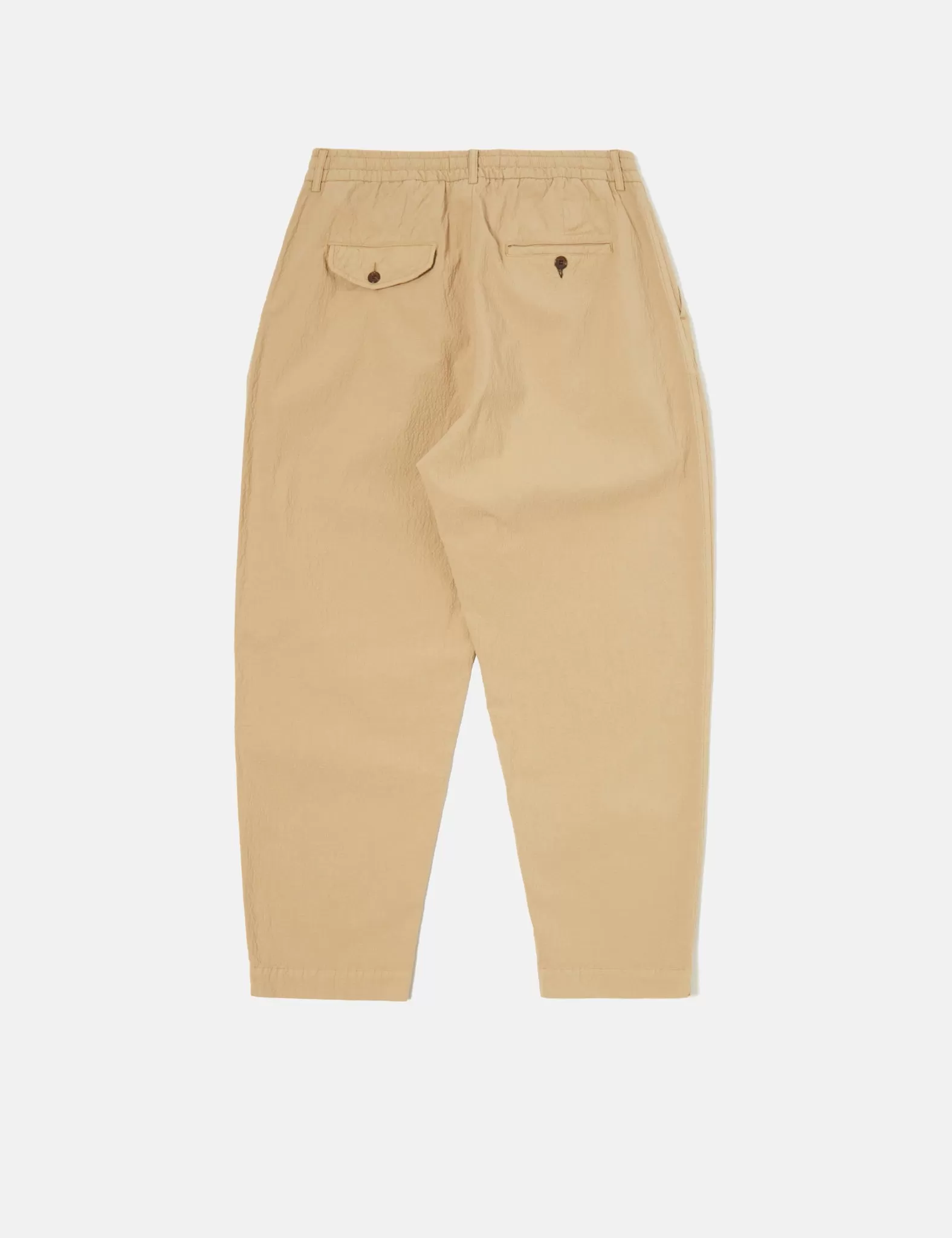 Universal Works Pleated Track Pant (Seersucker) - Summer Oak