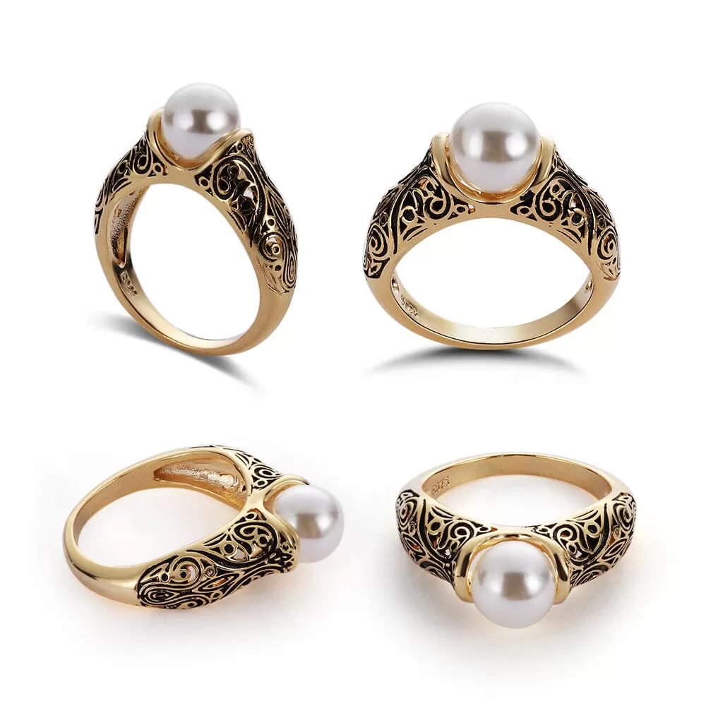 Vintage Simulated Pearl Rings