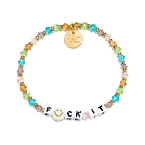 White F It Little Words Project Trackable Bracelet S/M