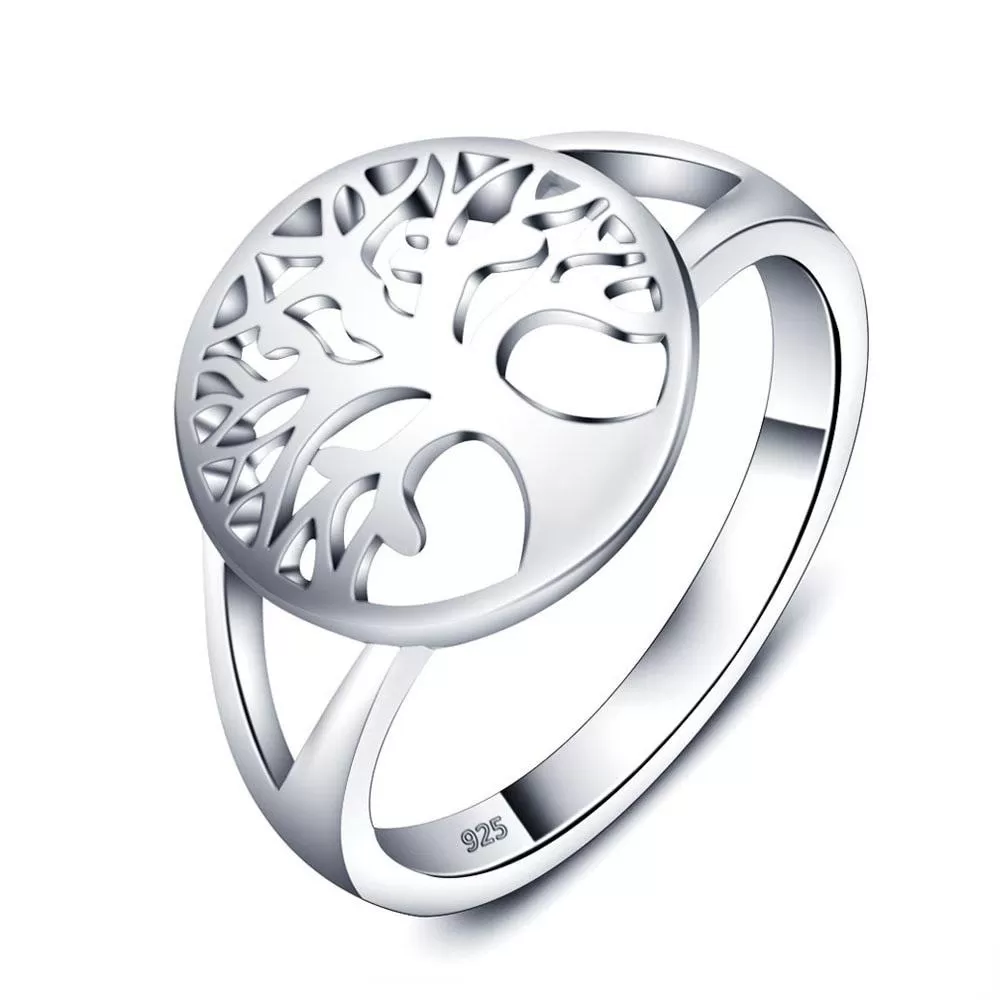 Women Fashion Classic Tree of Life Silver Cute Rings