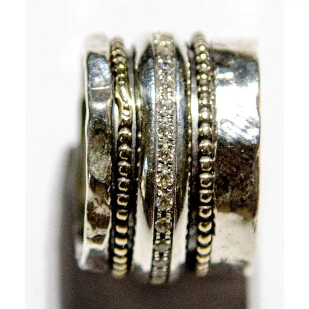 womens spinner rings Unisex rings. His and Hers Matching Wedding Bands.