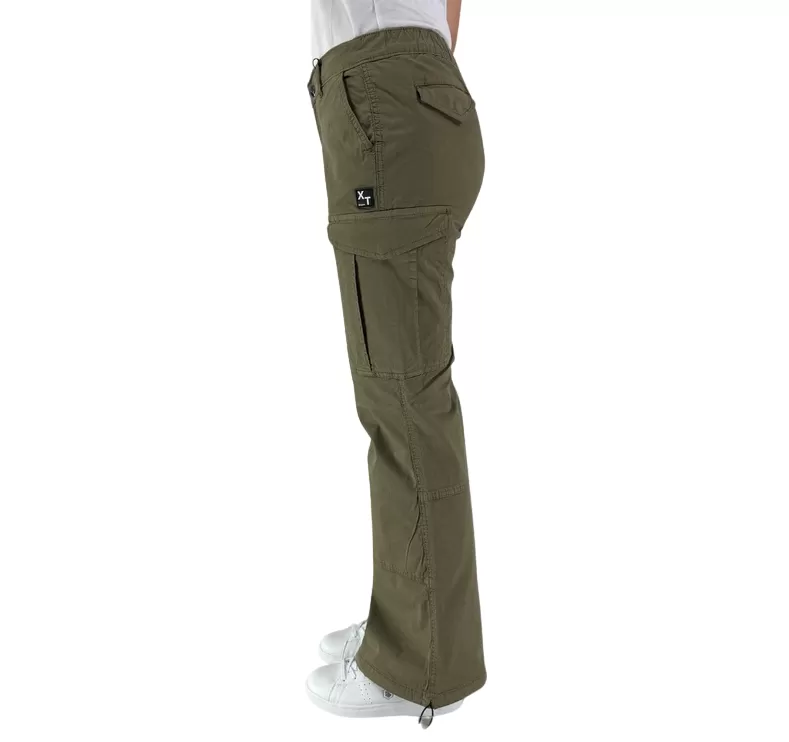 XT Studio Flare cargo trousers X124SVC008W40101-971 military green